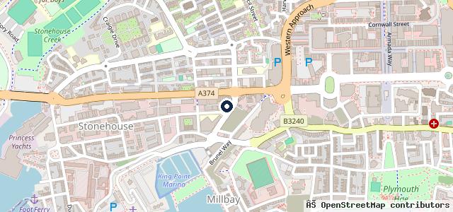 Map showing the location of Octagon MOT centre