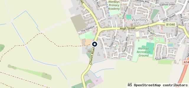 Map showing the location of Ouse Valley Autos