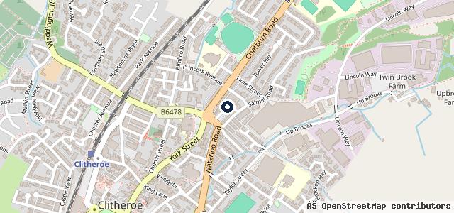 Map showing the location of Park Garage Clitheroe