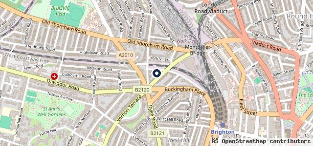 Map showing the location of Howard Motors - MOT, Servicing & Repairs Brighton