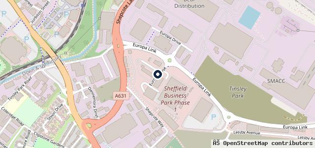 Map showing the location of JCT600 Volkswagen Van Centre Sheffield