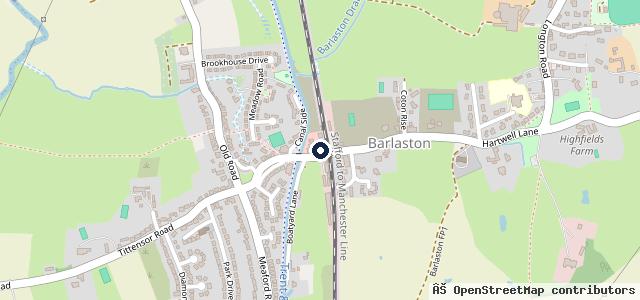 Map showing the location of Leeses Of Barlaston