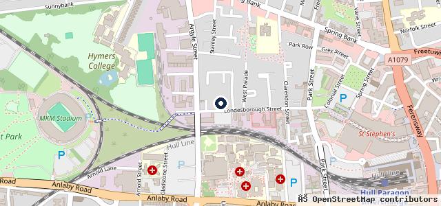 Map showing the location of Londesborough Street Garage