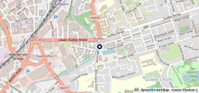 Map showing the location of Lower Audley Tyres