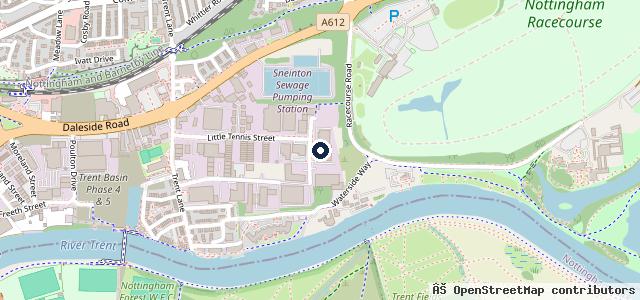 Map showing the location of MB Centre (Nottingham) Ltd