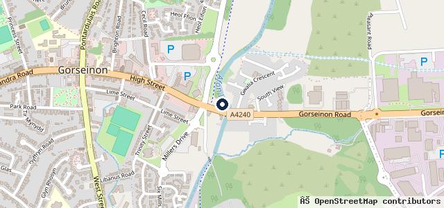 Map showing the location of ATS Euromaster Gorseinon