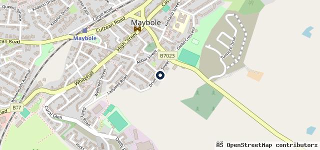 Map showing the location of Maybole Auto Services