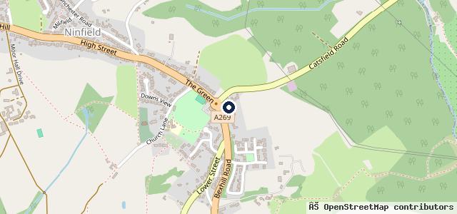 Map showing the location of Monkey Puzzle Garage