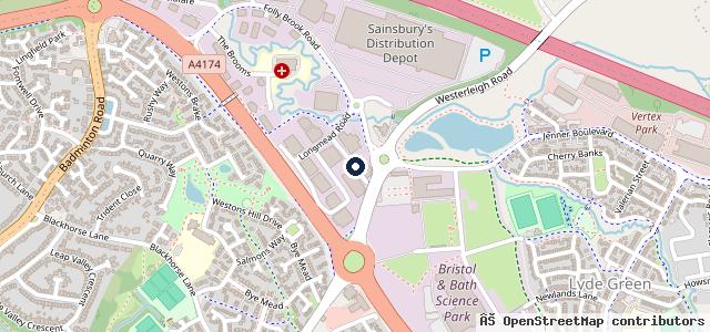 Map showing the location of My Garage Emerson Green