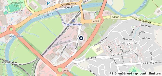 Map showing the location of Citroën Bassetts-Carmarthen