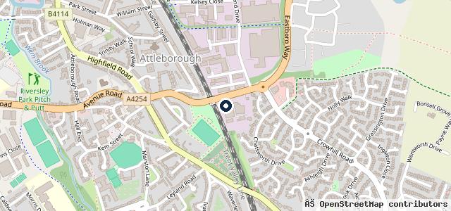 Map showing the location of Nuneaton Car Sales