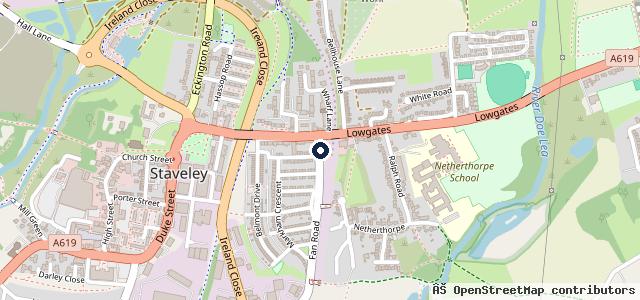 Map showing the location of Osborne Autos | Chesterfield