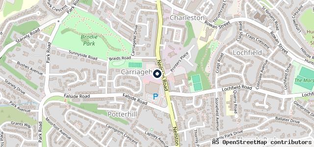 Map showing the location of Overburn Motors