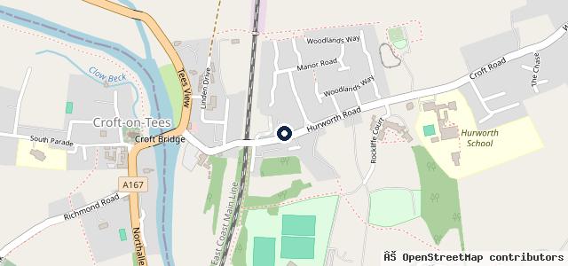 Map showing the location of Oxford Garage Hurworth MOT and Service Centre