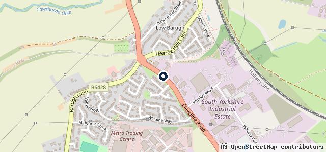 Map showing the location of Pentagon Barnsley | Peugeot and Motability