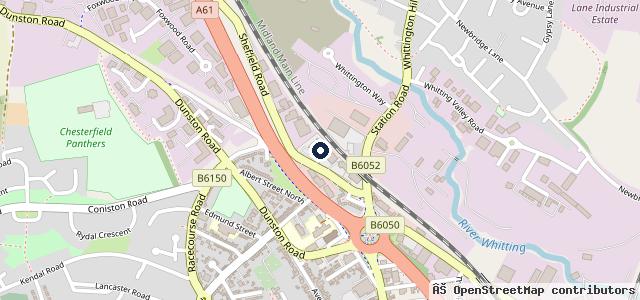 Map showing the location of Stoneacre Chesterfield Brimington Road North | Chesterfield