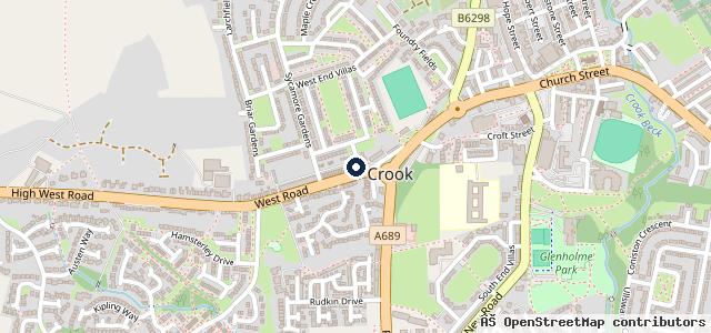 Map showing the location of Prince Bishop Garage