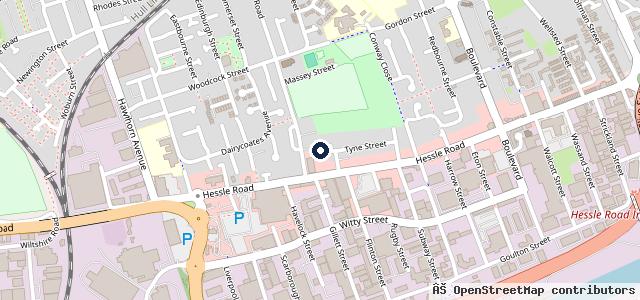 Map showing the location of Priory MOT Garage