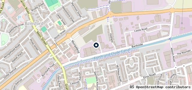 Map showing the location of R W Sneddon