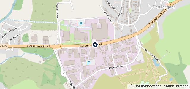 Map showing the location of Gorseinon Tyre & Service Centre Ltd