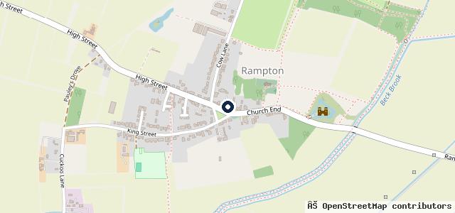 Map showing the location of Rampton Motors