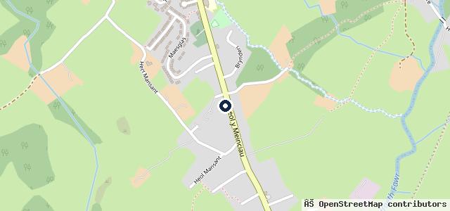 Map showing the location of Rhas Garage