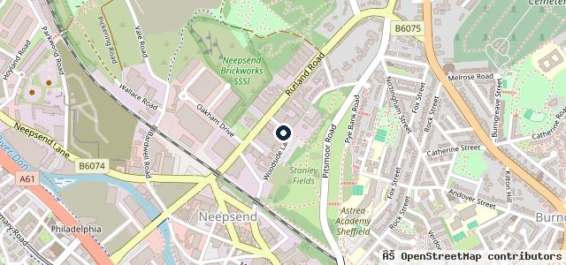 Map showing the location of Rutland Bodyshop