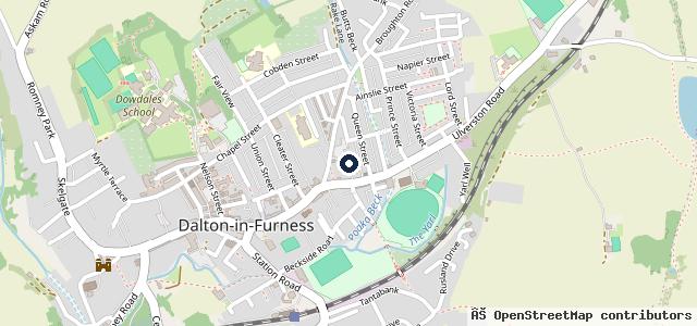 Map showing the location of Central Garage