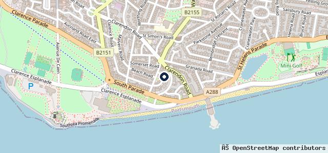Map showing the location of Semmens Of Southsea