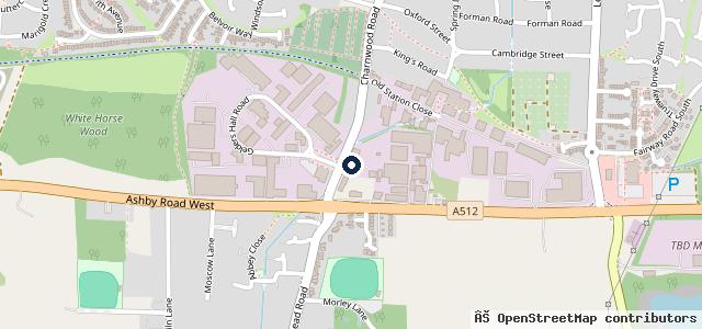 Map showing the location of Shepshed Ford Loughborough