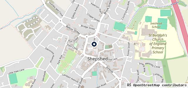 Map showing the location of Hall Croft Tap