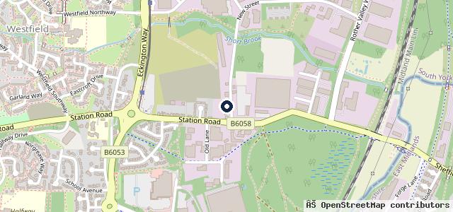 Map showing the location of Rackfords M O T Centre