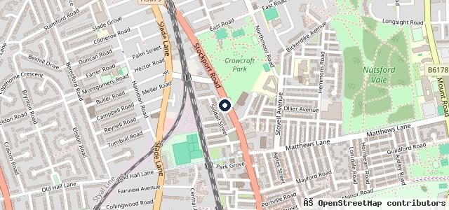 Map showing the location of Super Car Wash