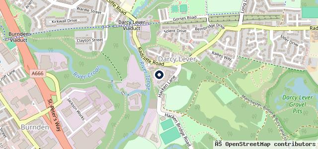 Map showing the location of Arches MOT Garage