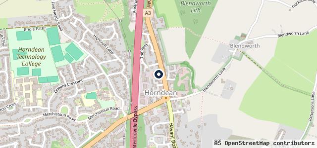 Map showing the location of Horndean Vehicle Repair Centre Ltd