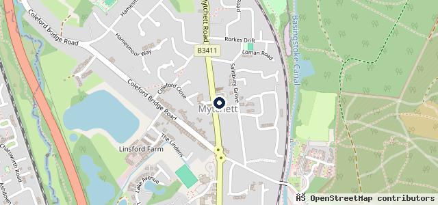 Map showing the location of Warren Garage