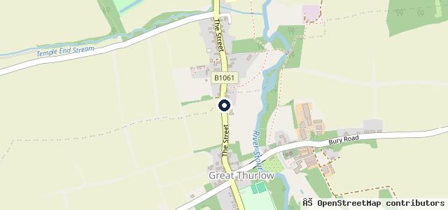 Map showing the location of Thurlow Garage