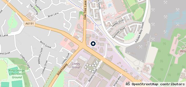 Map showing the location of TNT Service Centre