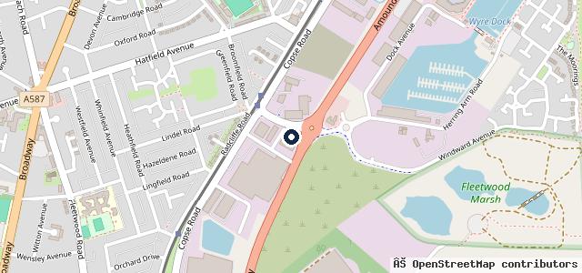 Map showing the location of Tony Blundell Autos