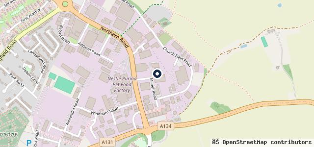 Map showing the location of Treadfirst MOT & Service Centre Sudbury
