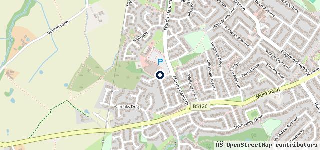 Map showing the location of Deeside Motor Centre