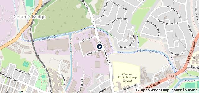 Map showing the location of Motorcare Body Repair