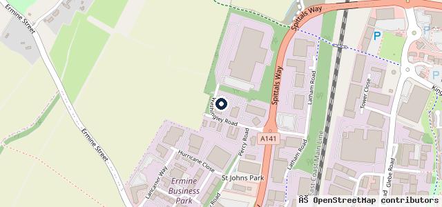 Map showing the location of Vindis Volkswagen Huntingdon