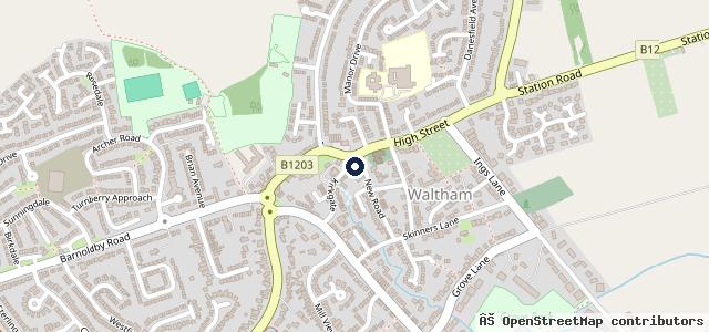 Map showing the location of Waltham Unypart ltd