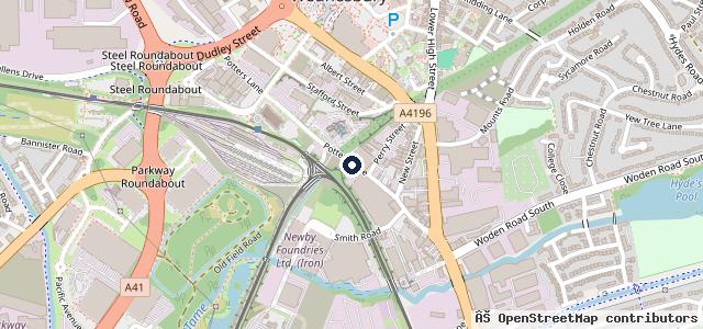 Map showing the location of Wednesbury Coach Craft