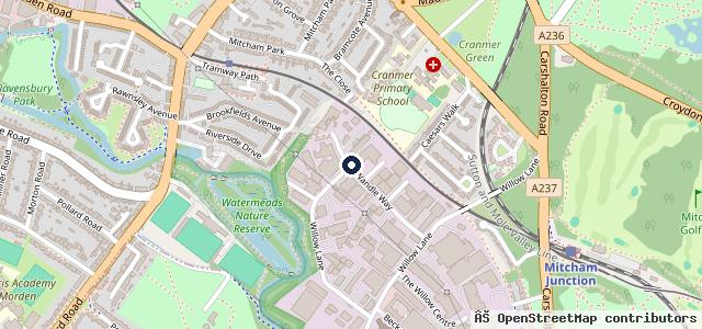 Map showing the location of Willow Motor Works