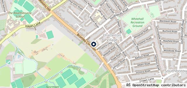 Map showing the location of Vauxhall W J King Garages Bromley