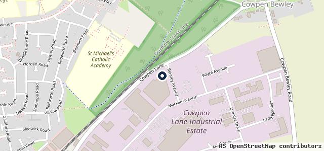 Map showing the location of D & R Motors