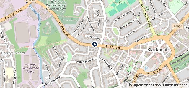 Map showing the location of J H M Mot & Service Station