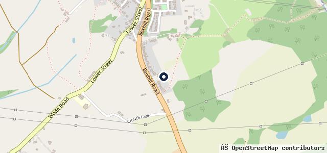 Map showing the location of Monkey Puzzle Garage